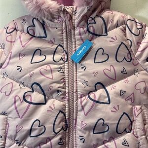 Carter's Light Pink Heart Puffer Jacket